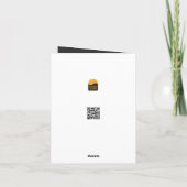 Carte Thème de Noël bleu avec arbre de Noël doré (Dos)