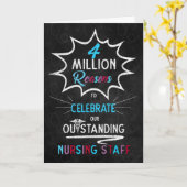 Carte Thème de tableau noir pour la semaine des infirmiè (Fleur jaune)