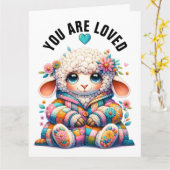 Carte Thème des gros bébés animaux - Regardez derrière ! (Fleur jaune)