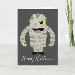 Carte Thème d'Halloween zombie momie drôle