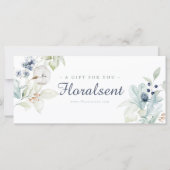 Carte Thème d'hiver Certificat cadeau Floral (Devant)