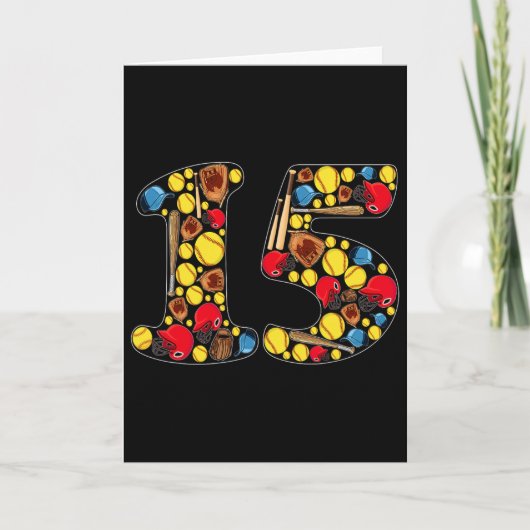 Carte Thème doux pour filles de 15 ans pour anniversaire (Devant)