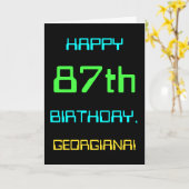 Carte Thème du 87e anniversaire de l'informatique numéri (Fleur jaune)