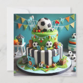 CARTE THÈME DU FOOTBALL AMUSANT ANNIVERSAIRE DE ENFANT G (Devant)