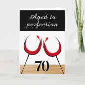 Carte Thème du vin rouge Anniversaire à la perfection (Devant)