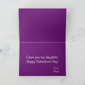 Carte Thème Heureuse Sainte-Valentin My Daughter Tiger (Intérieur)