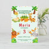 Carte thème jungle (Debout devant)