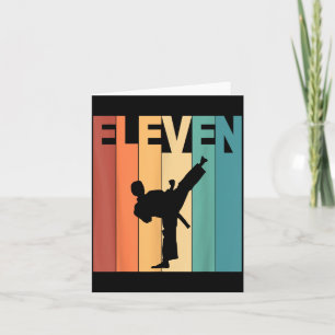 Carte Thème Karaté Taekwondo 11e Anniversaire 11 Ans