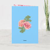 Carte Thème Mariage rose (Dos)