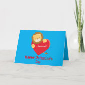 Carte Thème Mon Fils Lion Heureuse Sainte-Valentin (Devant)