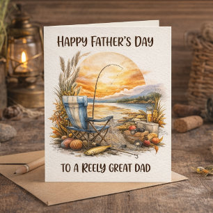 Carte Thème pêche Super Papa Fête des Pères