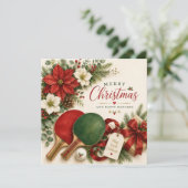 Carte Thème ping pong de Noël (Debout devant)