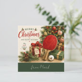 Carte Thème ping pong Noël (Debout devant)