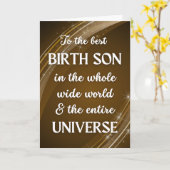 Carte Thème Univers de la Fête des pères Fils de naissan (Fleur jaune)