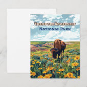 Carte Theodore Roosevelt National Park North Dakot (Devant / Derrière)