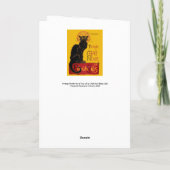 Carte Theophile Steinlen - Le Chat Noir Vintage (Dos)