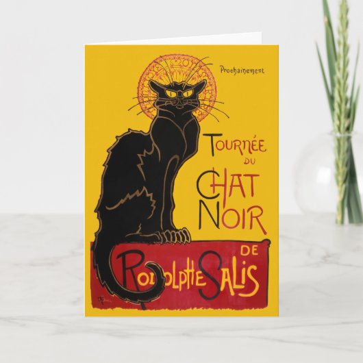 Carte Theophile Steinlen - Le Chat Noir Vintage (Devant)