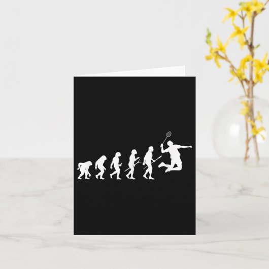 Carte Théorie de l'évolution du joueur amusant Badminton (Fleur jaune)