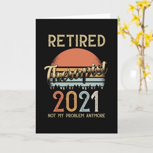 Carte Thérapeute-cadeau Retraite 2021 (Fleur jaune)