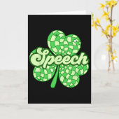 Carte Thérapeute de la parole de la Saint-Patrick Slp Th (Fleur jaune)