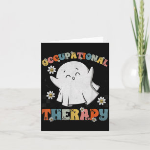 Carte Thérapeute occupationnel Halloween Rétro Fantôme T