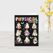 Carte Thérapeute physique Cute Ghost Physical Therapy Pt (Fleur jaune)