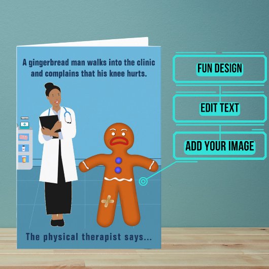 Carte Thérapeute physique féminine Amusante conception d