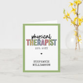 Carte Thérapeute physique sur mesure PT Diplômes (Fleur jaune)