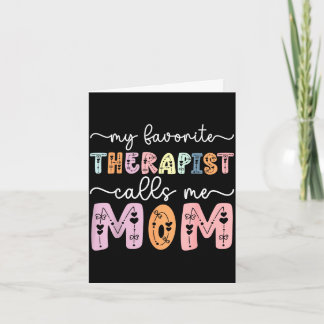 Carte Thérapeute préféré appelle maman fille fils mères