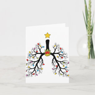 Carte Thérapeute respiratoire Jeu de Noël Lumières Pulmo