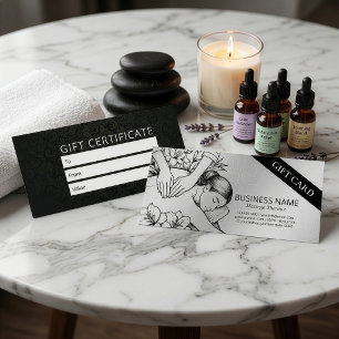 Carte Thérapie de Massage Mains de Guérison Énergie Spa