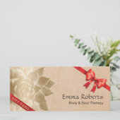 Carte Thérapie de massage vintage Lotus Certificats cade (Debout devant)