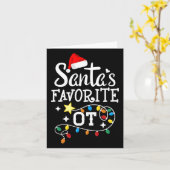 Carte Thérapie ergothérapie de Noël Père Noël F (Fleur jaune)