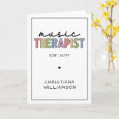 Carte Thérapie musicale sur mesure Diplôme de musicothér (Fleur jaune)