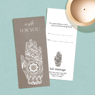 Carte Thérapiste de massage Energie Guérisseur Henna Lot