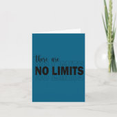 Carte There Are No Limits Mindset Motivation Black  (Devant)