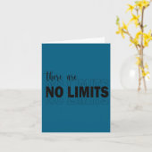 Carte There Are No Limits Mindset Motivation Black  (Fleur jaune)