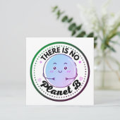 Carte There is no planet B earth blue purple (Debout devant)