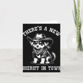 Carte There's A New Sheriff In Town Cowboy Dog Western F (Devant)