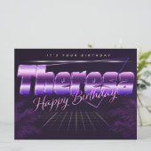 Carte Theresa Prénom Date de la rétro (Debout devant)