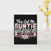 Carte They Call Me Auntie Because Partner In Crime Aunt (Fleur jaune)