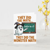 Carte They Did Monster Math Teacher Halloween Costume Pr (Fleur jaune)