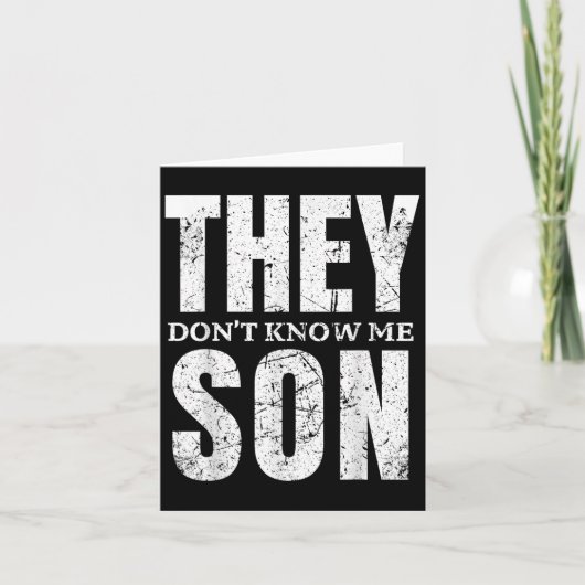 Carte They Dont Know Me Son Bodybuilder Workout Gym Moti (Devant)