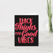 Carte Thick Thighs Fun Tee For Fat Persons - Black, Plus (Devant)