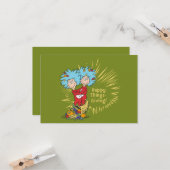 Carte Thing One Thing Two Joyeux Things-Giving! (Devant/Arrière en situation)