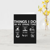 Carte Things I Do In My Spare Time, Bicycle Cycling Love (Fleur jaune)