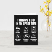 Carte Things I Do In My Spare Time Bunnies Rabbit (Fleur jaune)
