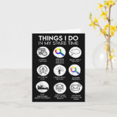 Carte Things I Do In My Spare Time Cancer Patient With S (Fleur jaune)