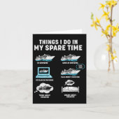 Carte Things I Do In My Spare Time Cruise Ship Vacation  (Fleur jaune)