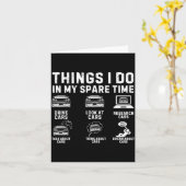 Carte Things I Do In My Spare Time Funny Car Enthusiast  (Fleur jaune)